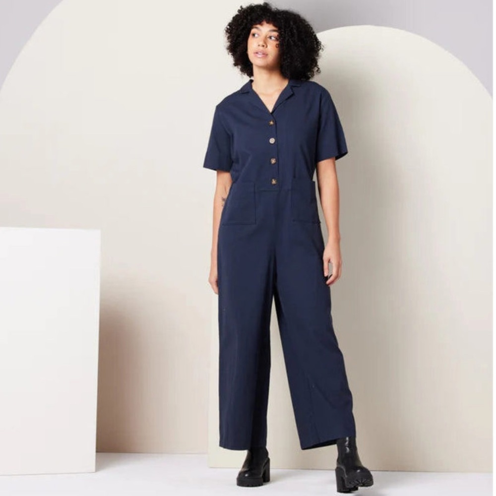 NWT Known Supply Gemini Jumpsuit in Dark Blue Size Medium‎